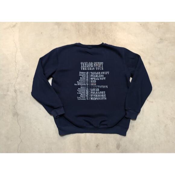 Taylor Swift The Eras Tour Sweatshirt Adult XXL Navy Long Sleeve Pull Over - Picture 4 of 5